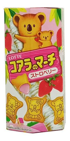 Imagem de Biscoito Koala Recheado Morango 37g - Lotte