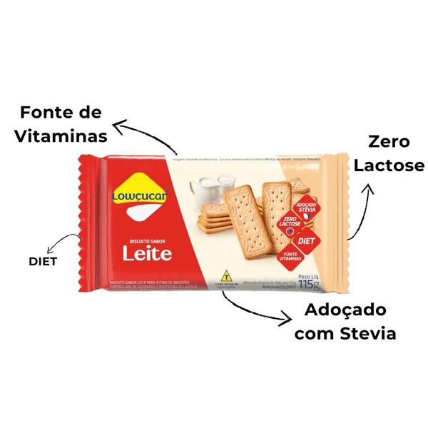 Imagem de Biscoito Leite Lowçucar Zero Açucares E Lactose 115G