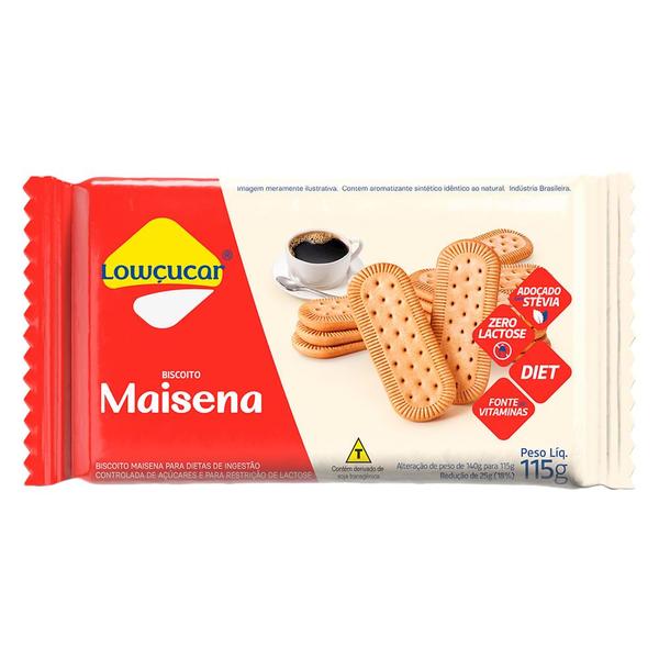 Imagem de Biscoito Maisena Lowçucar Zero Açúcar e Lactose 115g