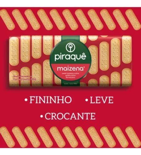 Imagem de Biscoito Maizena Piraquê Pacote 175g Kit C/ 5 Un.