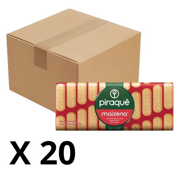 Imagem de Biscoito Maizena Piraquê Pacote 175G Kit Com 20 Un.