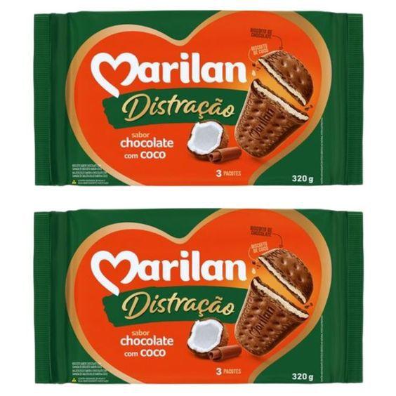 Imagem de Biscoito Marilan Distração Sabores Coco e Chocolate 640g