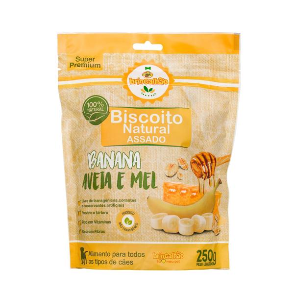 Imagem de Biscoito Natural Brincalhão Sabor Banana, Aveia e Mel 250g