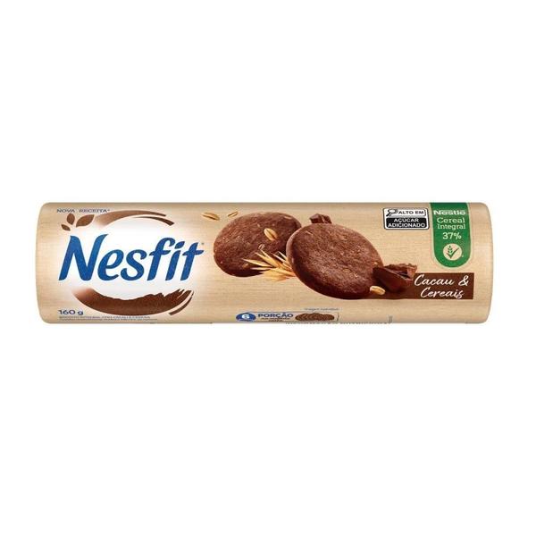 Imagem de Biscoito Nesfit Cacau e Cereais 160g - Embalagem com 48 Unidades