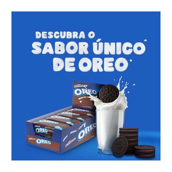 Biscoito Oreo Recheado Chocolate Individual Kit 8un de 36g Imagem de Biscoito Oreo Recheado Chocolate Individual Kit 8un de 36g