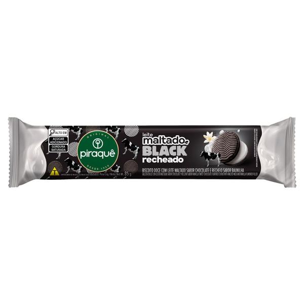 Imagem de Biscoito Piraquê Leite Maltado Black Recheio Sabor Baunilha 85g