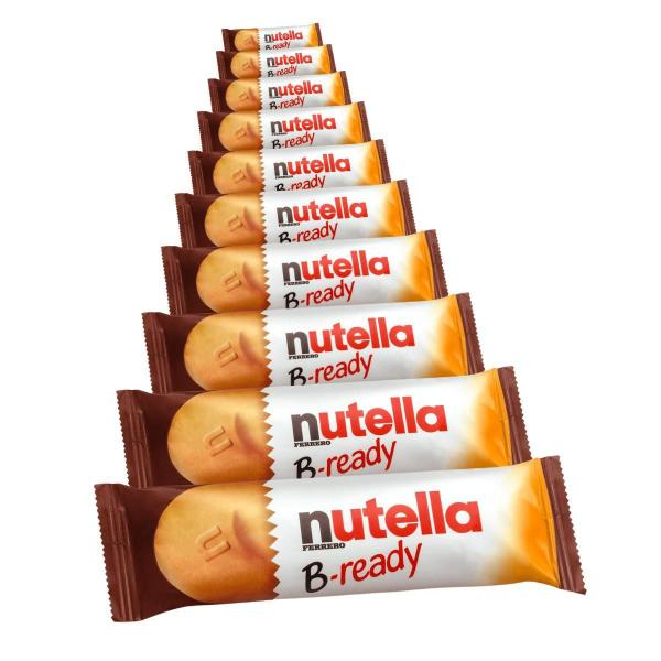 Imagem de Biscoito Recheado, 10 Pacotes De 22G Nutella B-Ready