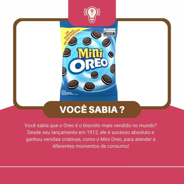 Imagem de Biscoito Recheado Mini Oreo Original - Pack 10 Unidades 35g