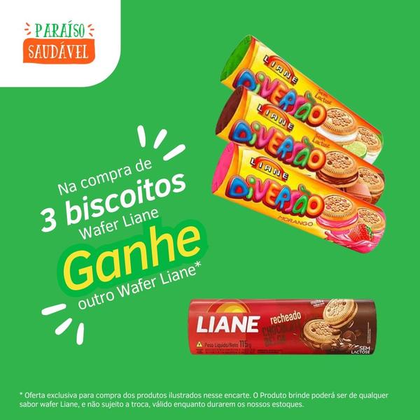 Imagem de Biscoito Recheado Sem Lactose Frutas Vermelhas Liane contendo 3 pacotes de 115g cada