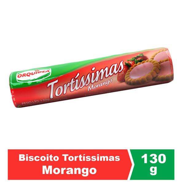 Imagem de Biscoito Recheado Tortíssimas Morango Orquídea 130g