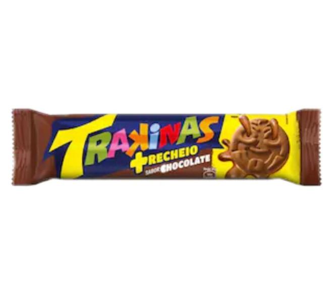 Imagem de Biscoito Recheado Trakinas Mais Recheio Chocolate 126g - Mondelez