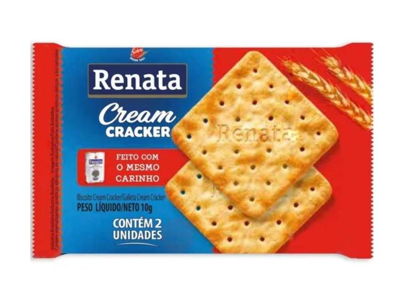 Imagem de Biscoito Renata Cream Cracker Sachê 10g Pacote Com 60 Unidades