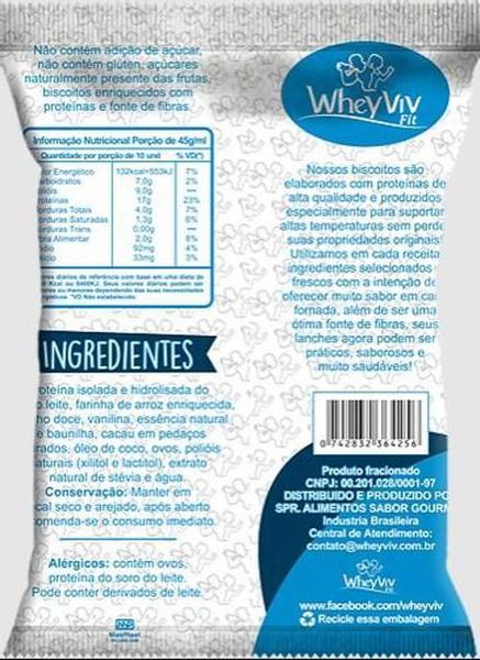 Imagem de Biscoito Sabor Cookies Wheyviv Fit 45g