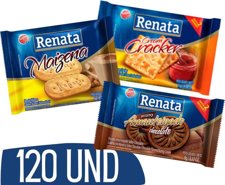 Imagem de Biscoito Sache Renata Cream Cracker Chocolate Maizena 120 U