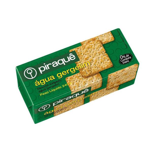 Biscoito Salgado Piraquê Água E Gergelim Kit 5 Imagem de Biscoito Salgado Piraquê Água E Gergelim Kit 5