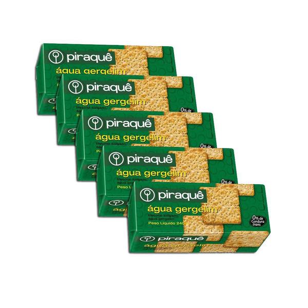 Biscoito Salgado Piraquê Água E Gergelim Kit 5 Imagem de Biscoito Salgado Piraquê Água E Gergelim Kit 5