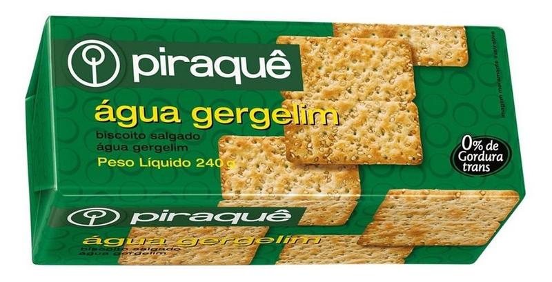 Biscoito Salgado Piraquê Água E Gergelim Imagem de Biscoito Salgado Piraquê Água E Gergelim