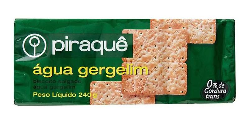 Biscoito Salgado Piraquê Água E Gergelim Imagem de Biscoito Salgado Piraquê Água E Gergelim