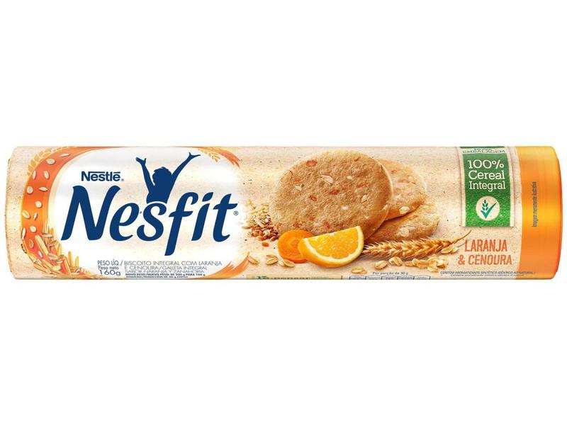 Imagem de Biscoito Seco e Doce Laranja e Cenoura Integral - Nesfit 160g