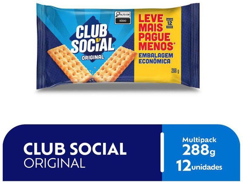 Imagem de Biscoito sem Recheio Original Club Social - Embalagem Econômica 24g Cada 12 Unidades