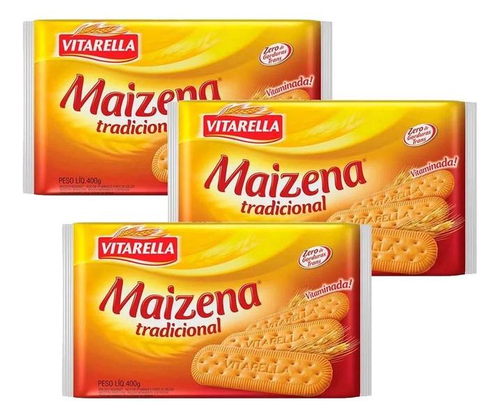 Imagem de Biscoito Vitarella Maizena Kit 3