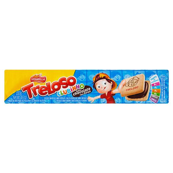 Imagem de Biscoito Vitarella Treloso Clubinho Sabor Chocolate Suíço 130g