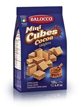 Imagem de Biscoito wafer cocoa balocco mini cubo chocolate 125g