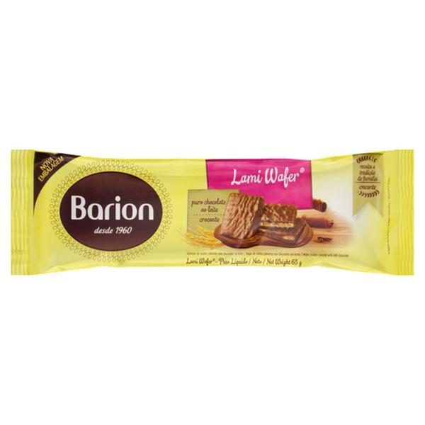 Imagem de Biscoito Wafer com Cobertura de Chocolate Barion 65g