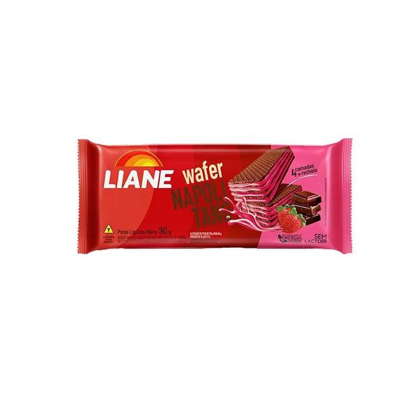 Biscoito Wafer Napolitano Sem Lactose Liane 90g Imagem de Biscoito Wafer Napolitano Sem Lactose Liane 90g