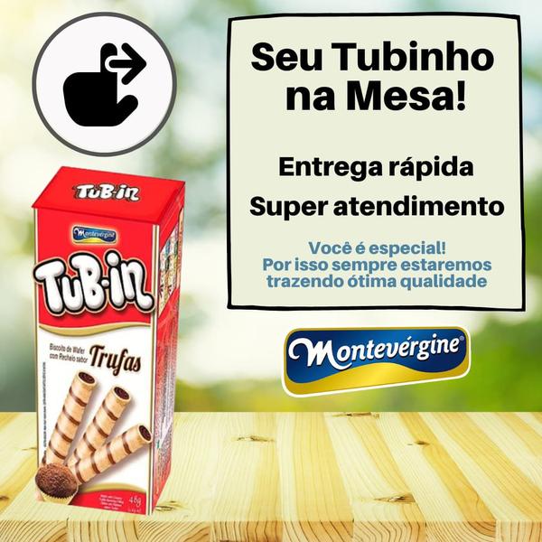 Imagem de Biscoito Wafer Tubo Recheado Tub-in Tubinho 48g