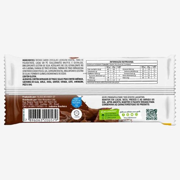 Imagem de Biscoito Wafer Zero Açúcar, Vegano, Integral Vitao Chocolate 90g