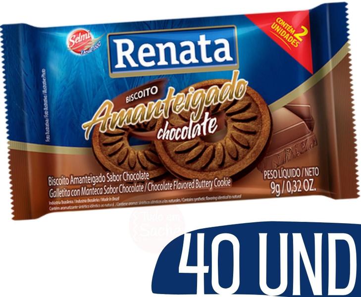 Imagem de Biscoitos Amanteigados Sache Renata Chocolate - 40 Un