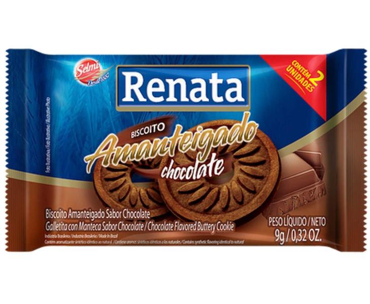 Imagem de Biscoitos Amanteigados Sache Renata Chocolate Leite - 160 Un