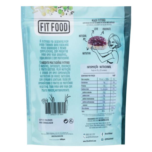 Biscoitos de Arroz Multigrãos FIT FOOD 90g Imagem de Biscoitos de Arroz Multigrãos FIT FOOD 90g