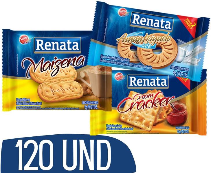 Imagem de Biscoitos Em Sache Renata Cracker Maizena Leite - 120 Und