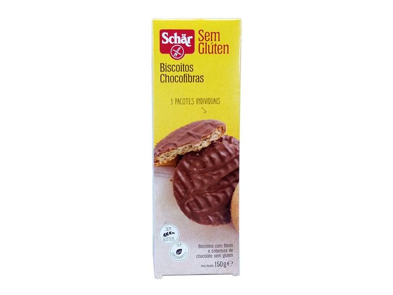 Biscoitos Fibras Chocolate Sem Glúten Chocofibras 150G Schar Imagem de Biscoitos Fibras Chocolate Sem Glúten Chocofibras 150G Schar