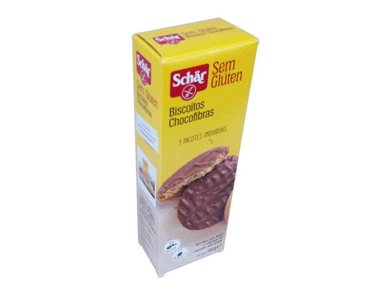 Biscoitos Fibras Chocolate Sem Glúten Chocofibras 150G Schar Imagem de Biscoitos Fibras Chocolate Sem Glúten Chocofibras 150G Schar