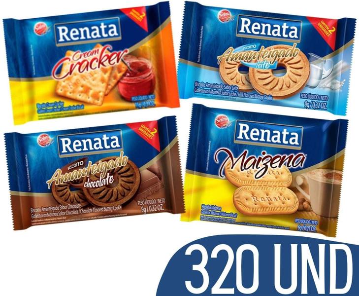 Imagem de Biscoitos Sache Renata Chocolate Cracker Maizena Leite 320 U