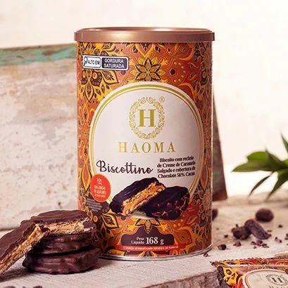 Imagem de Biscottino C/ Cobertura Chocolate 56% Cacau - 168g Haoma