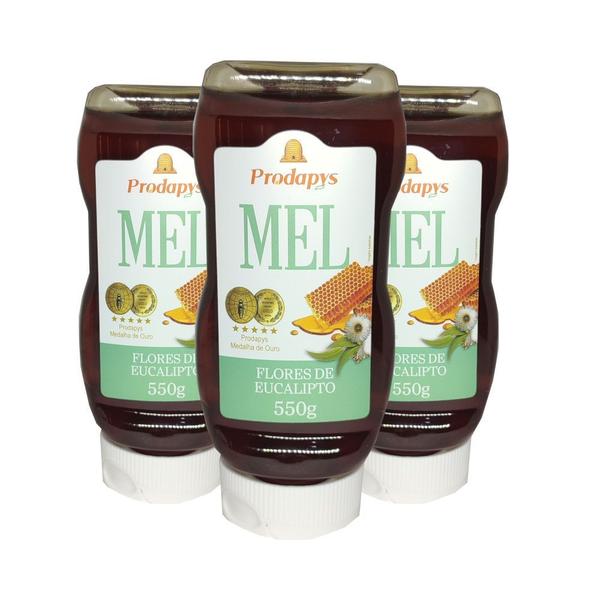 Bisnaga 550g de Mel Flores de Eucalipto Kit com 3 - Prodapys Imagem de Bisnaga 550g de Mel Flores de Eucalipto Kit com 3