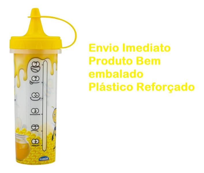 Imagem de Bisnaga Porta Mel Decorada Abelha Amarela 280ml Envio Em 24h