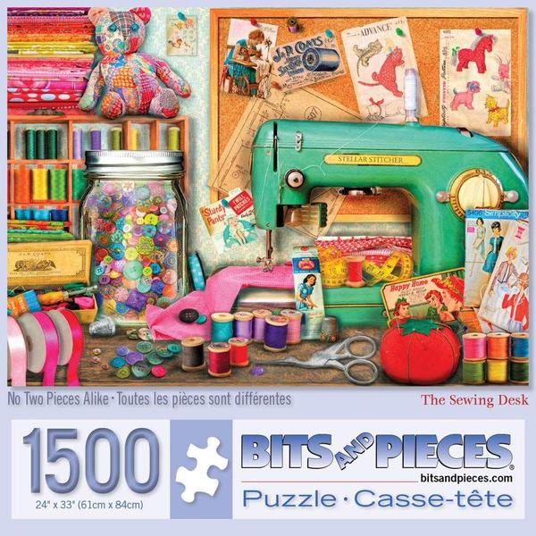 Imagem de Bits and Pieces - Mesa de Costura 1500 Quebra-cabeças de jigsaw para adultos - Cada quebra-cabeça mede 24" X 33" - 1500 pc Jigsaws do artista Aimee Stewart