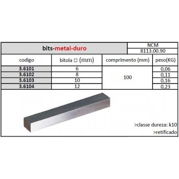 Imagem de Bits Metal Duro 10 Mmx100 K10 - JG TOOLS