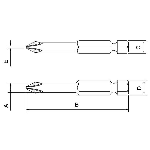 Imagem de Bits ponta cruzada 6x50mm tramontina