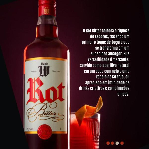 Imagem de Bitter Doble W Rot Aperitivo Negroni Coquetel Drinks 1 Litro