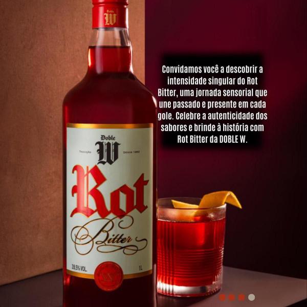 Imagem de Bitter Doble W Rot Aperitivo Negroni Coquetel Drinks 1 Litro