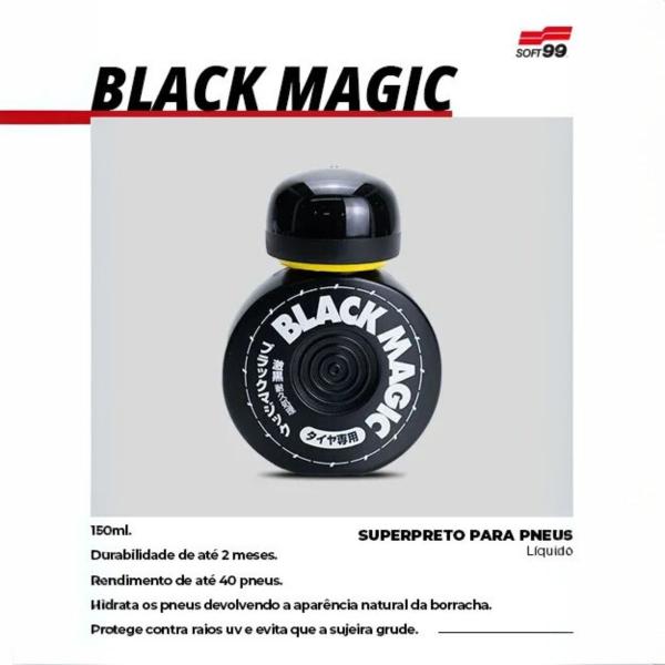 Imagem de Black Magic Pretinho Selante Pneus Acetinado 150ML - Soft99