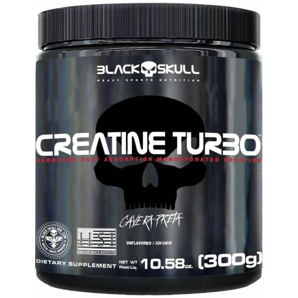 Imagem de Black Skull Creatina Turbo Pote 300g + Pré Treino Bone Crusher 300g 