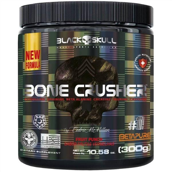 Imagem de Black Skull Creatina Turbo Pote 300g + Pré Treino Bone Crusher 300g 