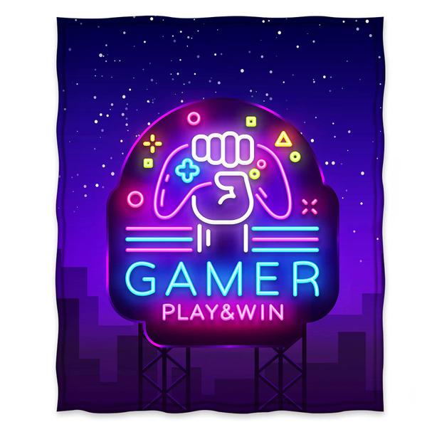 Imagem de Blanket Jekeno Game Theme preto 150x200cm para crianças, homens e adultos